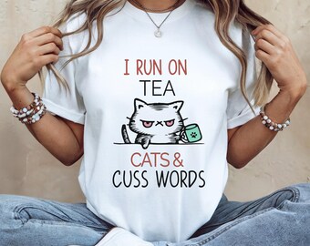 Funny Cat Shirt Cat Lovers Gift Sarcastic Shirt Cat Mom TShirt Graphic Cat Shirt Catfulness Shirt Fun Cat Shirt Womens Cat Shirt Tea Lovers