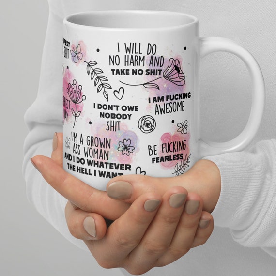 Motivational Self Care Coffee Cup, Affirmation Mug, Self Love Mug, Positive Vibes Mug, Sweary Affirmations, Swear Mugs, Funny Well being Mug