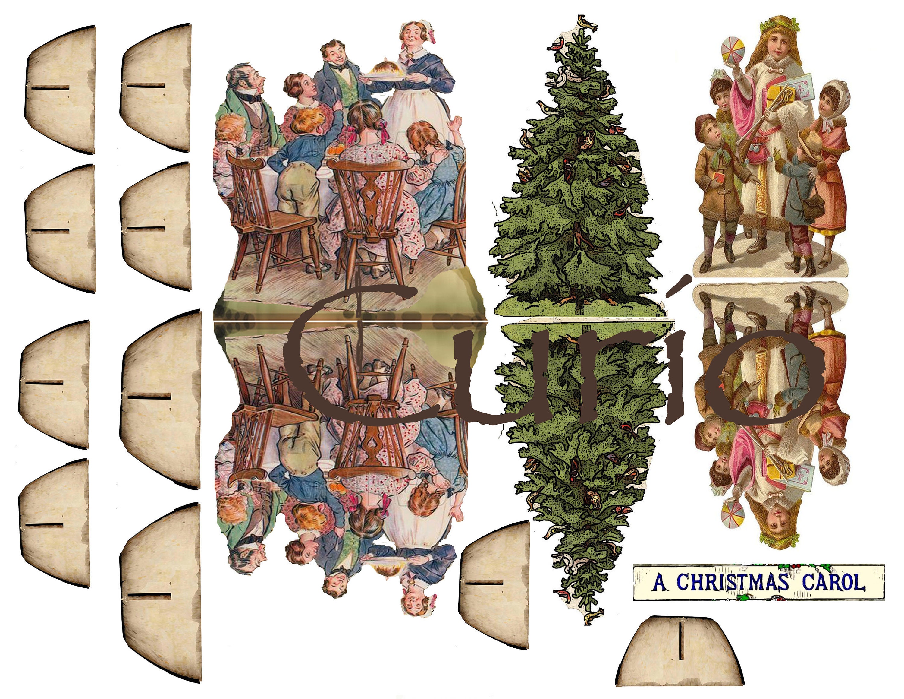 Printable Miniature Theatre A Christmas Carol Theatre and Characters ...