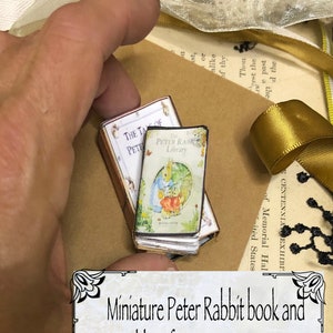 Afdrukbaar miniatuur Peter-konijnboek met opbergdoosje voor lucifersdoosje, ideaal voor kleine ornamenten, kousenvuller of display, inclusief routebeschrijving