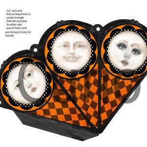 Printable Halloween Cone Candy Holder Treats Victorian Paper Cone ...