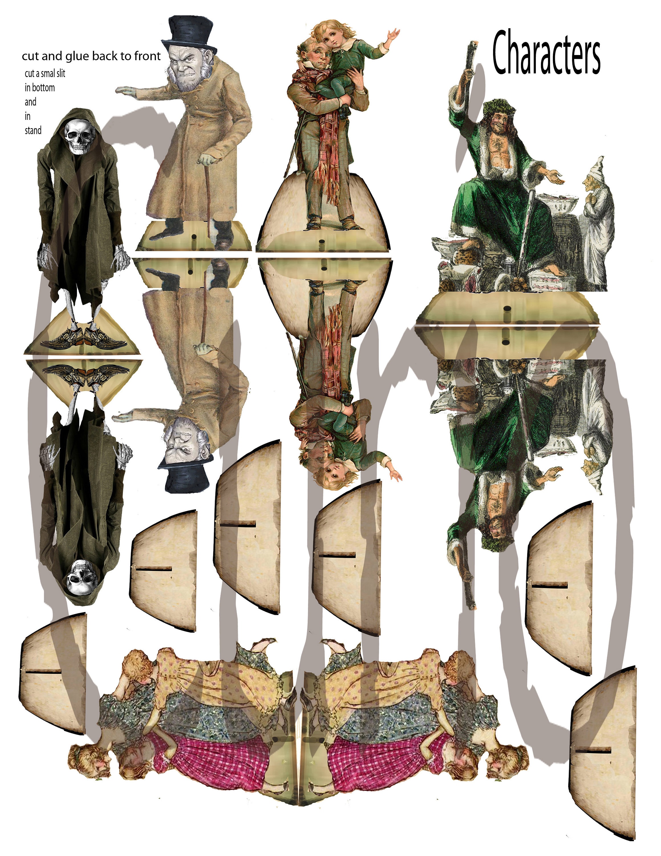 Printable Miniature Theatre A Christmas Carol Theatre and Characters ...