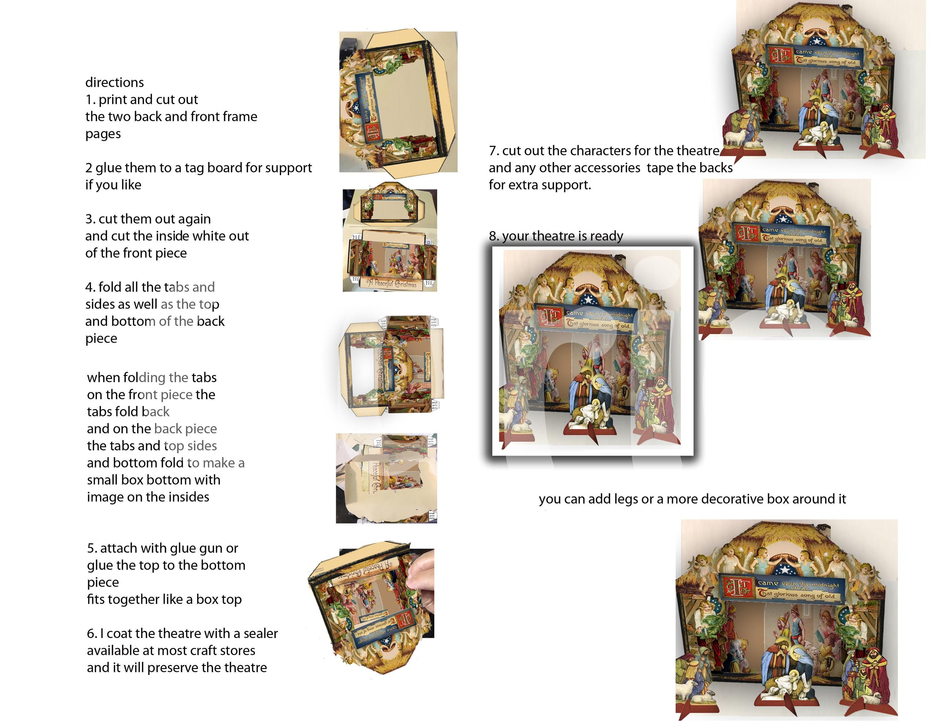 Nativity Set Paper Nativity Set Paper Religious Jesus Birth : DIY Christmas Holiday ...