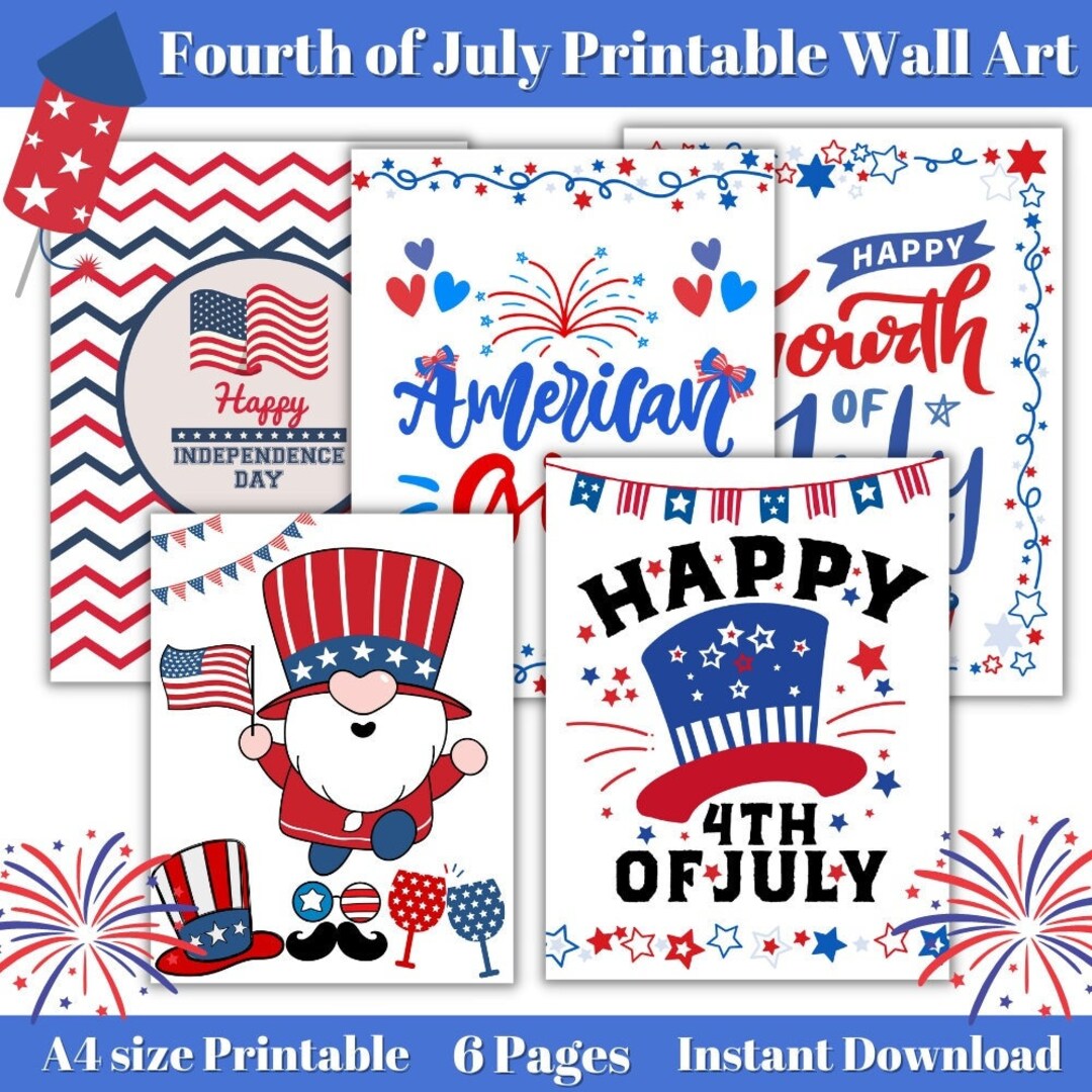 4th July Wall Art Digital Download Print at Home. - Etsy Canada