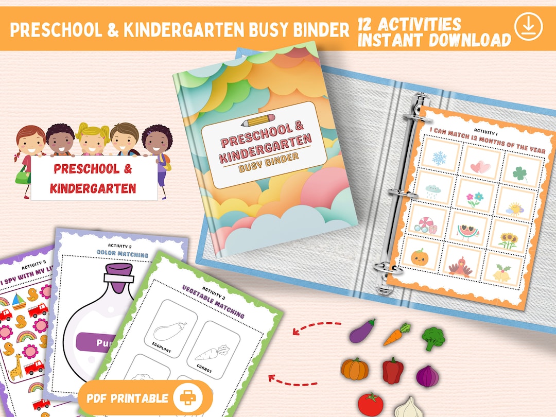 Kindergarten Preschool Activities Binder: Teacher Resources (PDF) - Etsy
