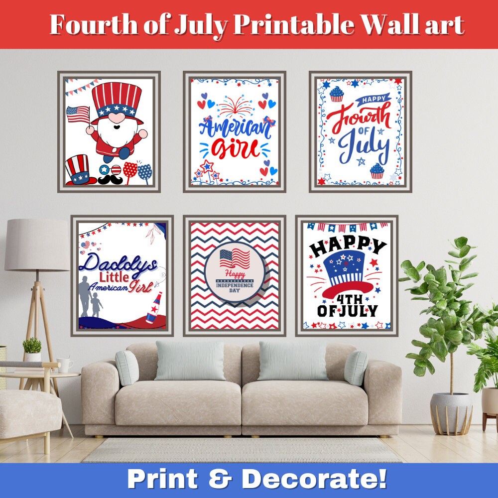 4th July Wall Art Digital Download Print at Home. - Etsy Canada