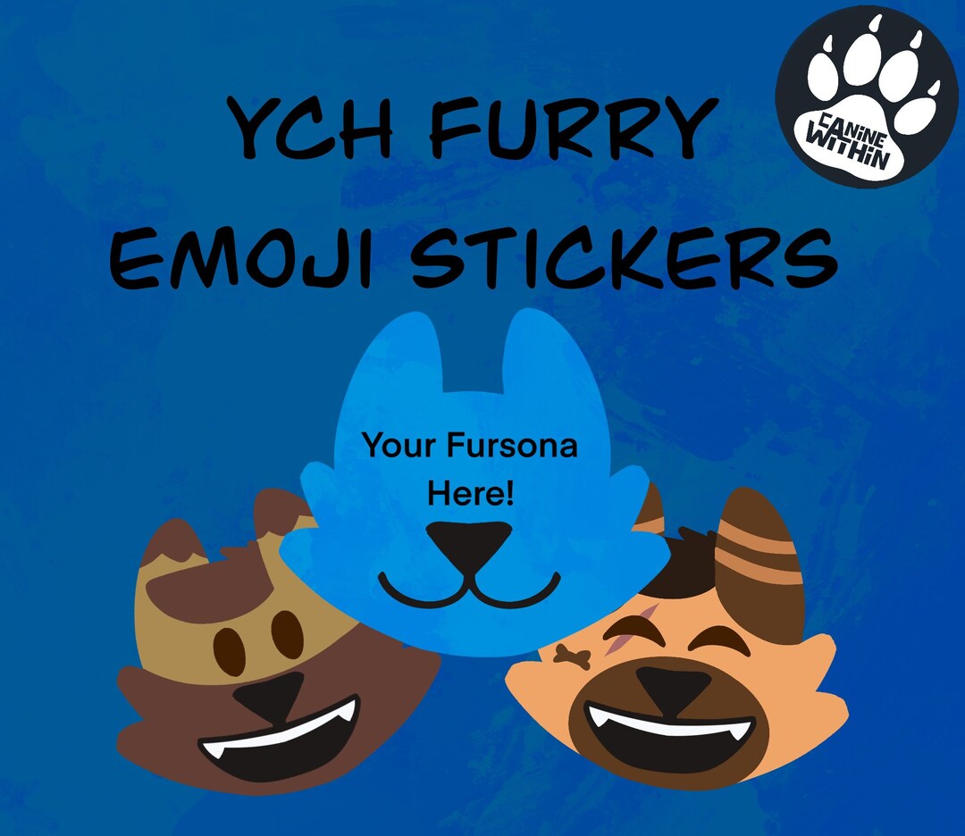 YCH Your Character Here Furry Emoji Stickers Etsy