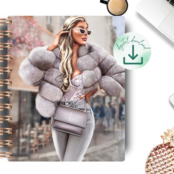 fashion classic happy planner printable cover