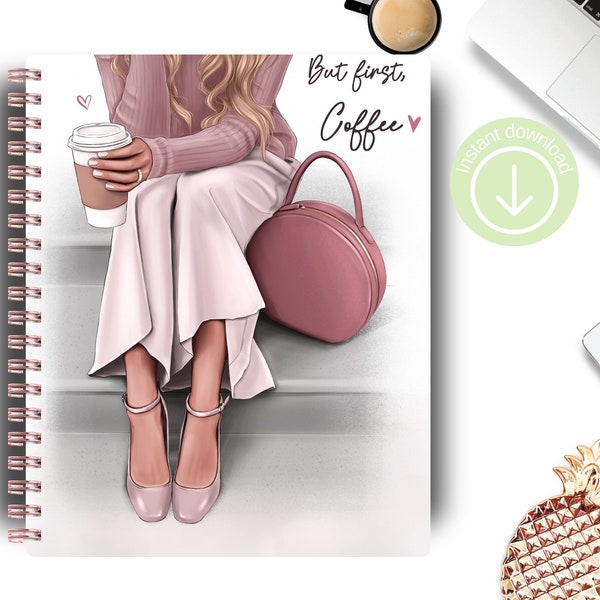 printable planner cover instant download disc bound notebook