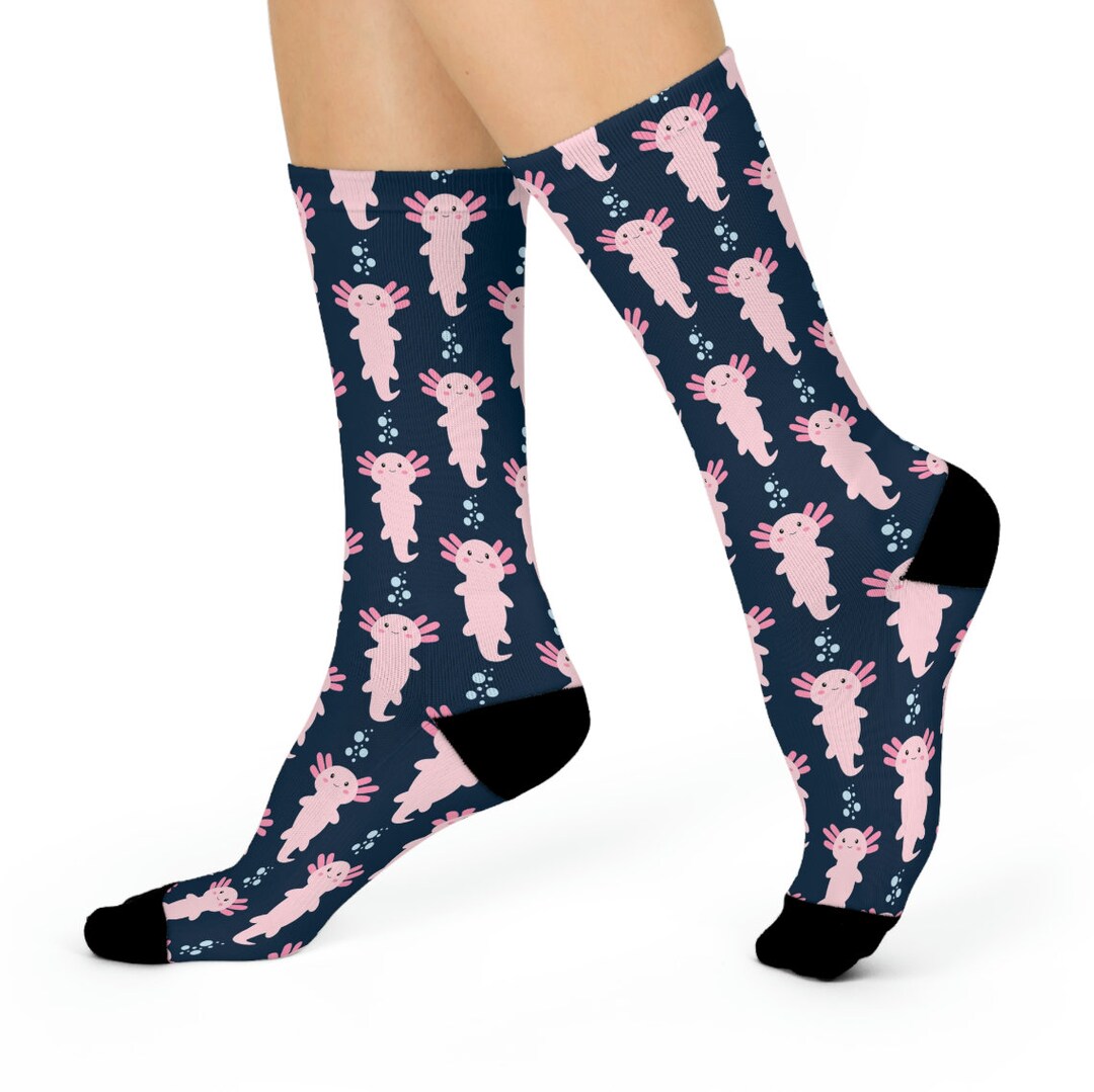 Axolotl Socks Cute Aquatic Animal All Over Print Socks - Etsy