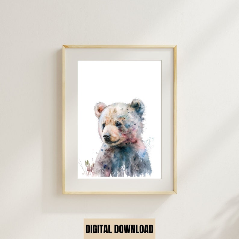 Baby Animal Wall Art Set Digital Prints Safari Nursery Art Nursery Wall
