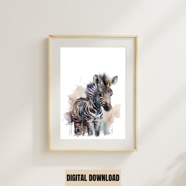 Baby Animal Wall Art Set Digital Prints Safari Nursery Art Nursery Wall
