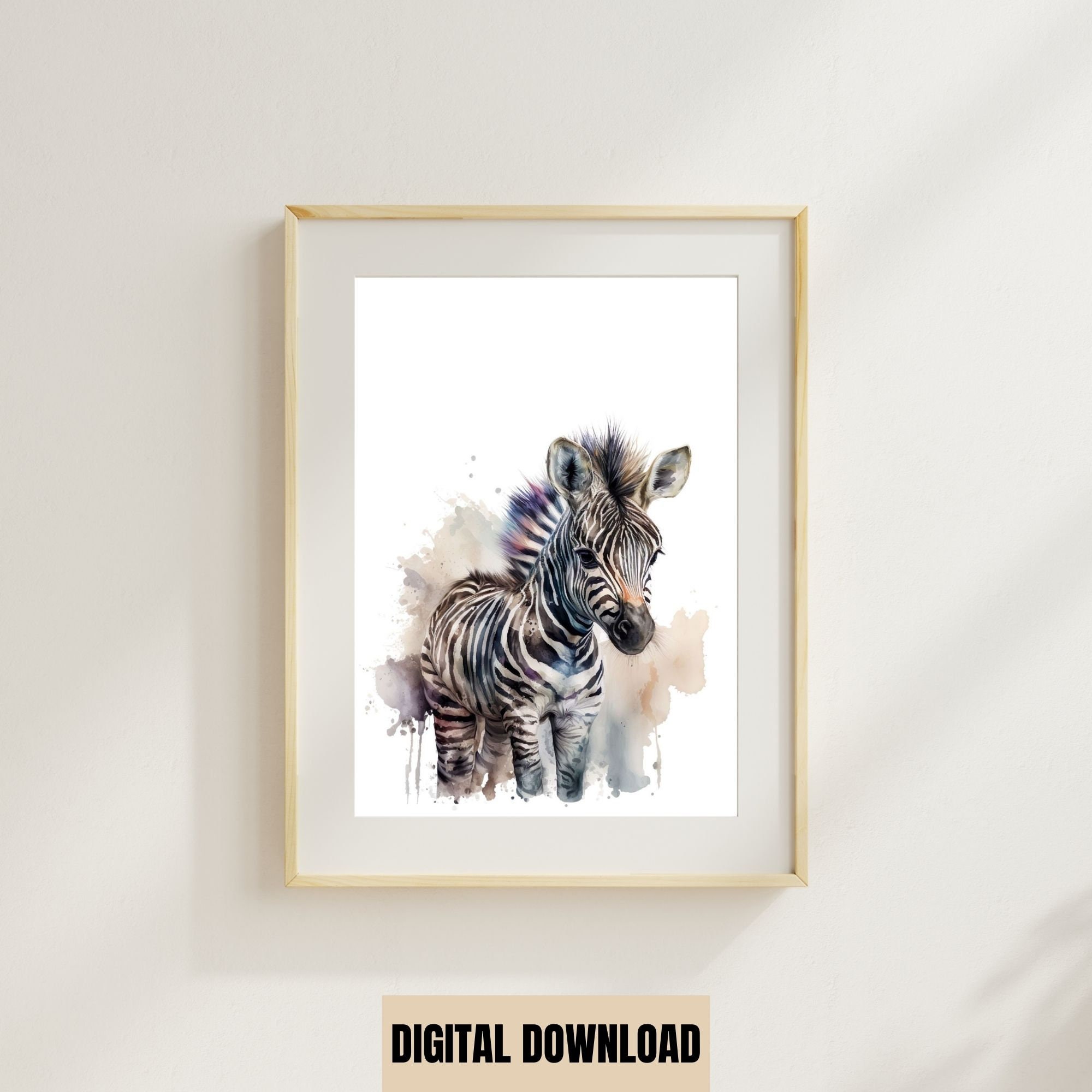 Baby Animal Wall Art Set Digital Prints Safari Nursery Art Nursery Wall ...