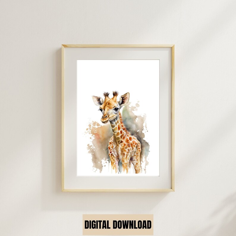 Baby Animal Wall Art Set Digital Prints Safari Nursery Art Nursery Wall