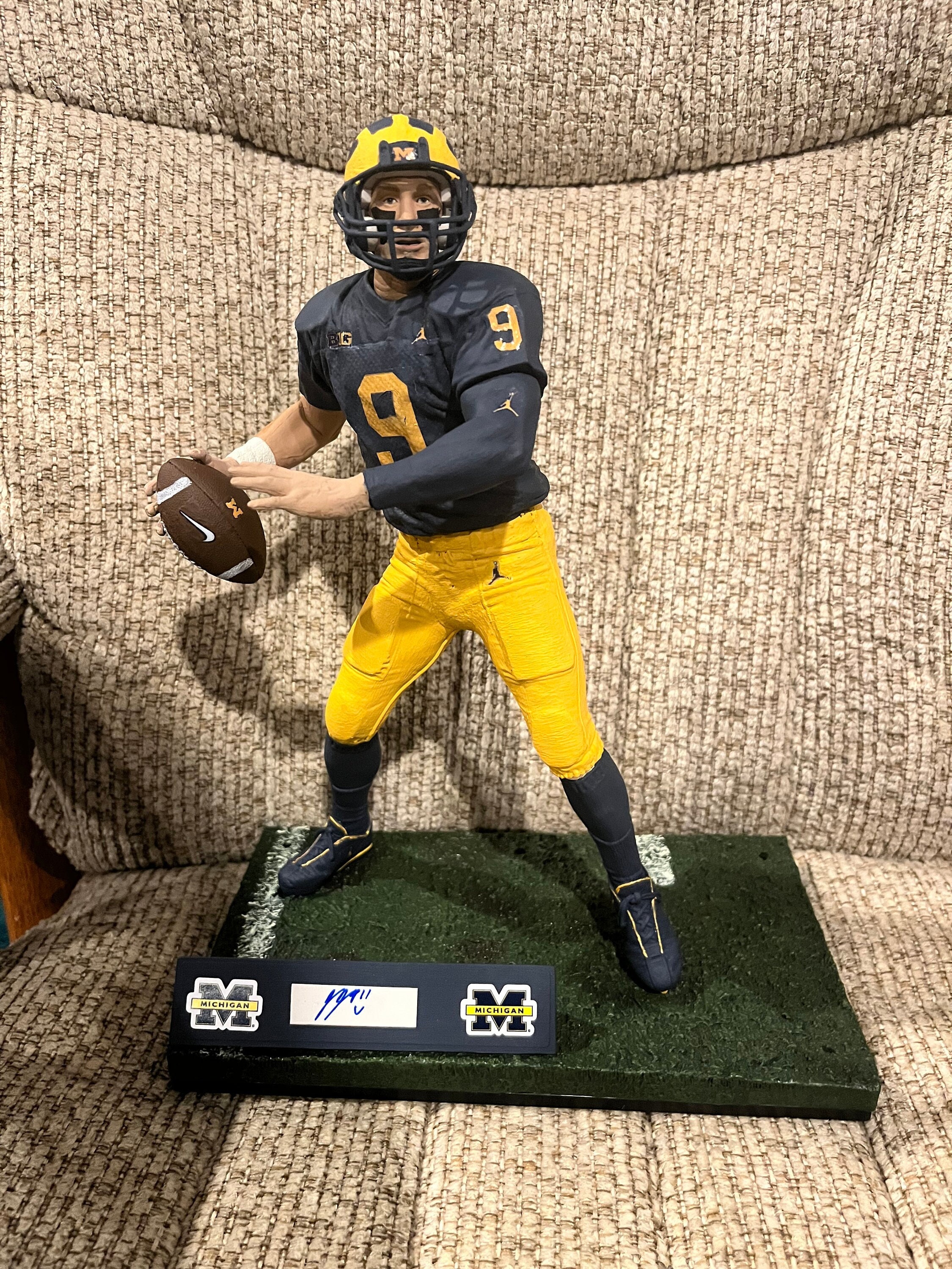 Custom Jj Mccarthy Michigan Football Figure 12” Hand Painted