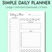 Simple Black and White Printable Daily Planner Insert With Water ...