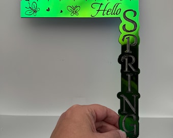 Acrylic Spring Door Corner Decoration: Floral Door Topper