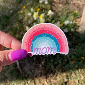 Mom Regenbogen Aufkleber | Mama Aufkleber