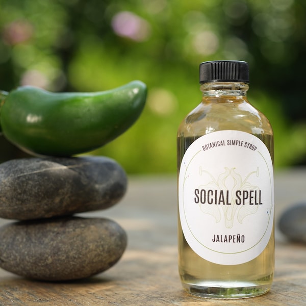All Natural Jalapeno Syrup | Botanical Simple Syrup | Organic Ingredients Syrup | Delicious Cleansing Syrup | Syrup For Summer Cocktail