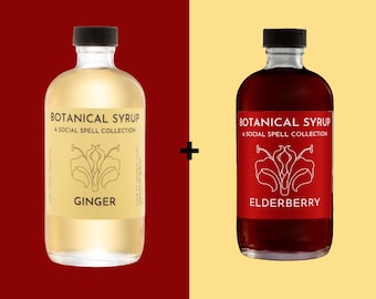 Gourmet Syrup Elderberry Ginger, Small Batch Cocktail Syrup
