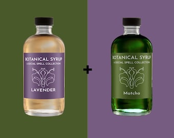 Gourmet Syrup Gift Set: Lavender Matcha Cocktail Syrup for Latte Recipes