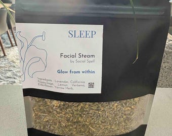 Blissful Sleep Facial Steam: Organic Calming Herbal Skincare