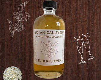 Botanical Elderflower Syrup: Organic Ingredients, Floral Flavor (8 oz)