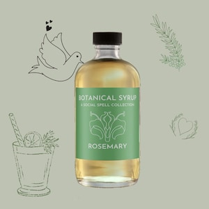 Rosemary Simple Cocktail and coffee Syrup: Gourmet Organic Ingredients Mixer For Drinks