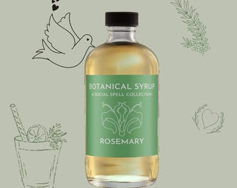 Rosemary Simple Cocktail and coffee Syrup: Gourmet Organic Ingredients Mixer For Drinks