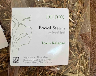 Detox Herbal Facial Steam: Toxin Release, Self Care Spa, Stockings Gift for her