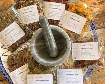 Whitchcraft Herb Kit, Dried Magic Herbs Bundle, Small Ritual Set