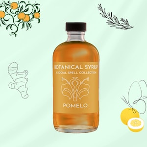 Pomelo Ginger Rosemary Simple Syrup: Vegan Cocktail Mixer