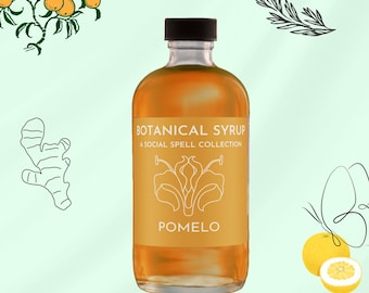 Pomelo Ginger Rosemary Simple Syrup: Vegan Cocktail Mixer