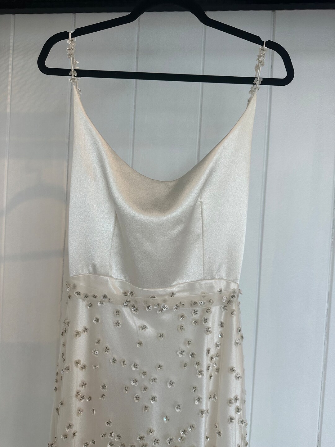 Beaded Tulle Dress With Cuts And Slit main image 0