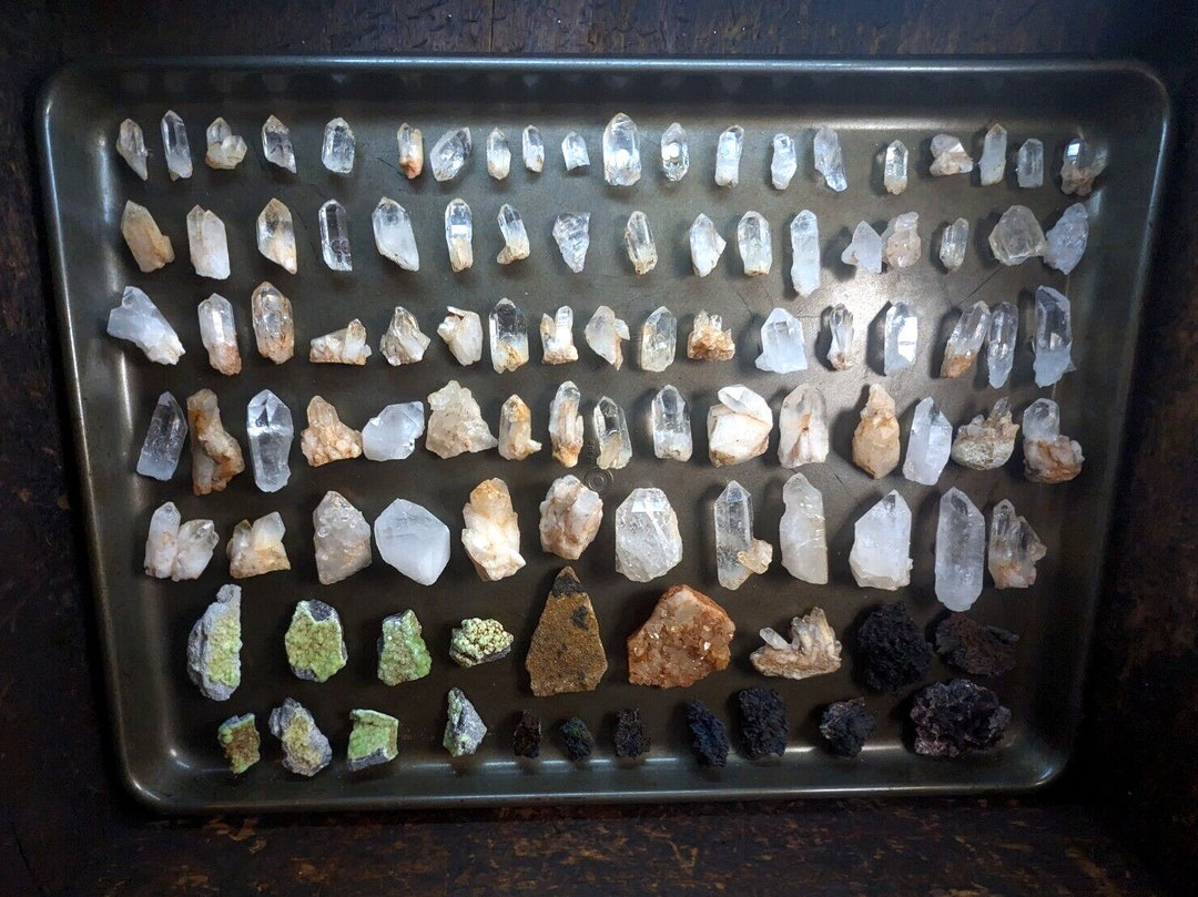 Quartz Crystal Hand Mined, Arkansas, USA, Unique Fridge X3 Set Etsy