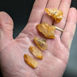 Set of 5 Arkansas Quartz Crystals w/ Natural Iridescence, OOAK