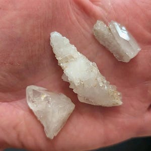 Set of 3 Quartz Crystals w/ wild formations, Garland County, Arkansas, USA, OOAK