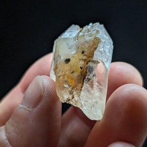 Unique Quartz Crystal with Nacrite Inclusions, Montgomery County, Arkansas, USA