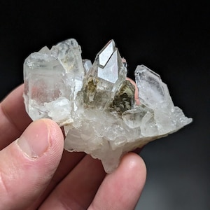 Green Chlorite Phantom Quartz Crystal, North of Willis Mine, Paron, Arkansas