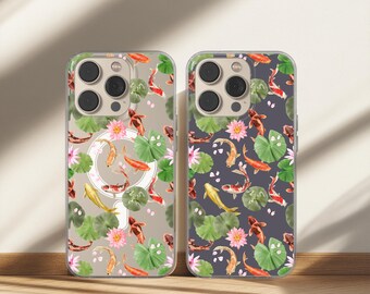 Koi Fish Phone Case Japanese Art Cover MagSafe for iPhone 17 16 15 14 13 12 Pro Max, Samsung S25 S24 Plus Ultra FE