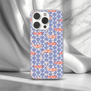 Koi Fish Phone Case Japanese Cover for iPhone 16 15 14 13 12 11 XR Pro Max, Samsung S25 S24 Plus Ultra FE, Pixel 9