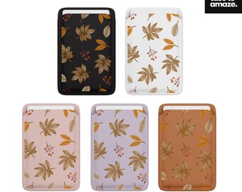 Autumn Magsafe Wallet Magnetic Fall Card Holder fits iPhone 16, 15, 14, 13, 12, Samsung S25, S24 Plus Ultra Mag Safe