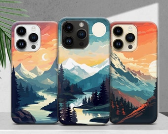 Mountain Phone Case Forest Landscape Cover for iPhone 17 16 15 14 13 12 11 XR Pro Max Plus, Samsung S25 S24