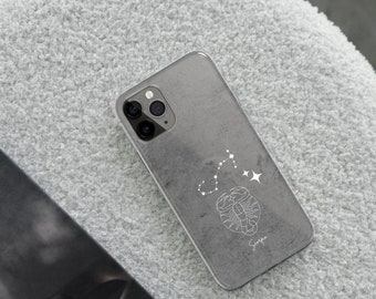 Zodiac Phone Case with Star Constellation Astrology Cover for iPhone 17 16 15 14 13 12 11 XR Pro Max Plus, Samsung S25 S24 Ultra