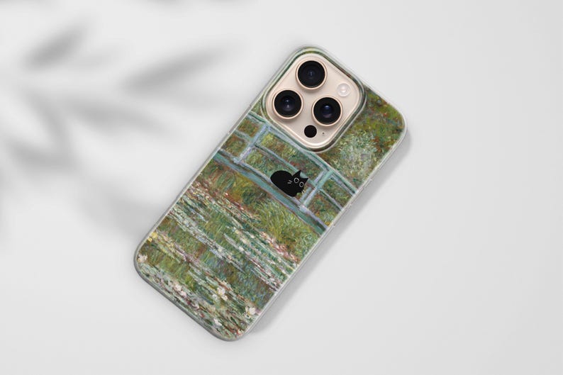 Black cat phone case featuring famous artist painting like Claude Monet and Van Gogh. Unique design blending fine art and feline charm. Perfect for cat lovers and art enthusiasts. Stylish and protective case for iPhone, Samsung, Google Pixel and other models.
