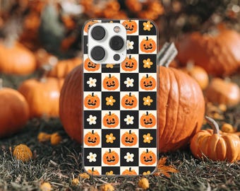 Autumn Phone Case With Pumpkins, Halloween Cover for iPhone 17 16 15 14 Pro Max Plus, Samsung Galaxy S26 S25 S24 Ultra, Google Pixel 11