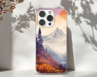 Mountain Phone Case Forest Landscape Cover for iPhone 17 16 15 14 13 12 11 XR Pro Max Plus, Samsung Galaxy S25 S24 Ultra, Google Pixel 10