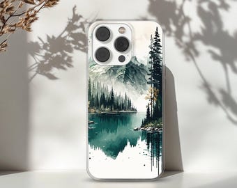 Mountain Phone Case Forest Landscape Cover for iPhone 17 16 15 14 13 12 11 XR Pro Max Plus, Samsung Galaxy S25 S24 Ultra, Google Pixel 10