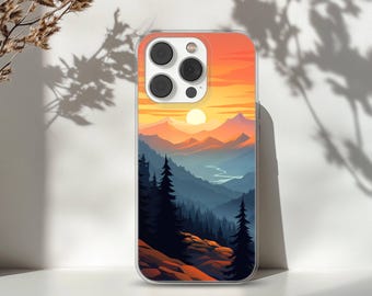 Mountain Phone Case Forest Landscape Cover for iPhone 17 16 15 14 13 12 11 XR Pro Max Plus, Samsung Galaxy S25 S24 Ultra, Google Pixel 10