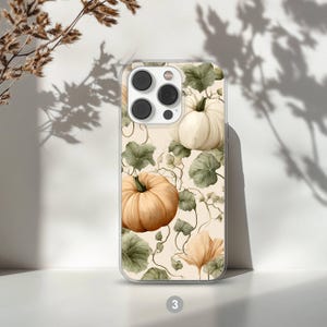 Autumn Phone Case with Pumpkins Fall Cover for iPhone 18 17 16 15 14 13 12 Pro Max Plus, Samsung Galaxy S26 S25 S24 Ultra 3